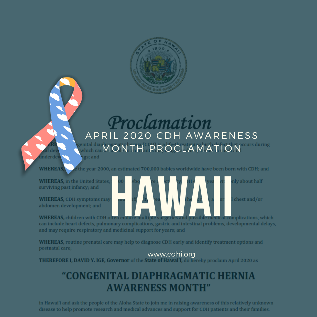 Washington Proclaims April CDH Awareness Month