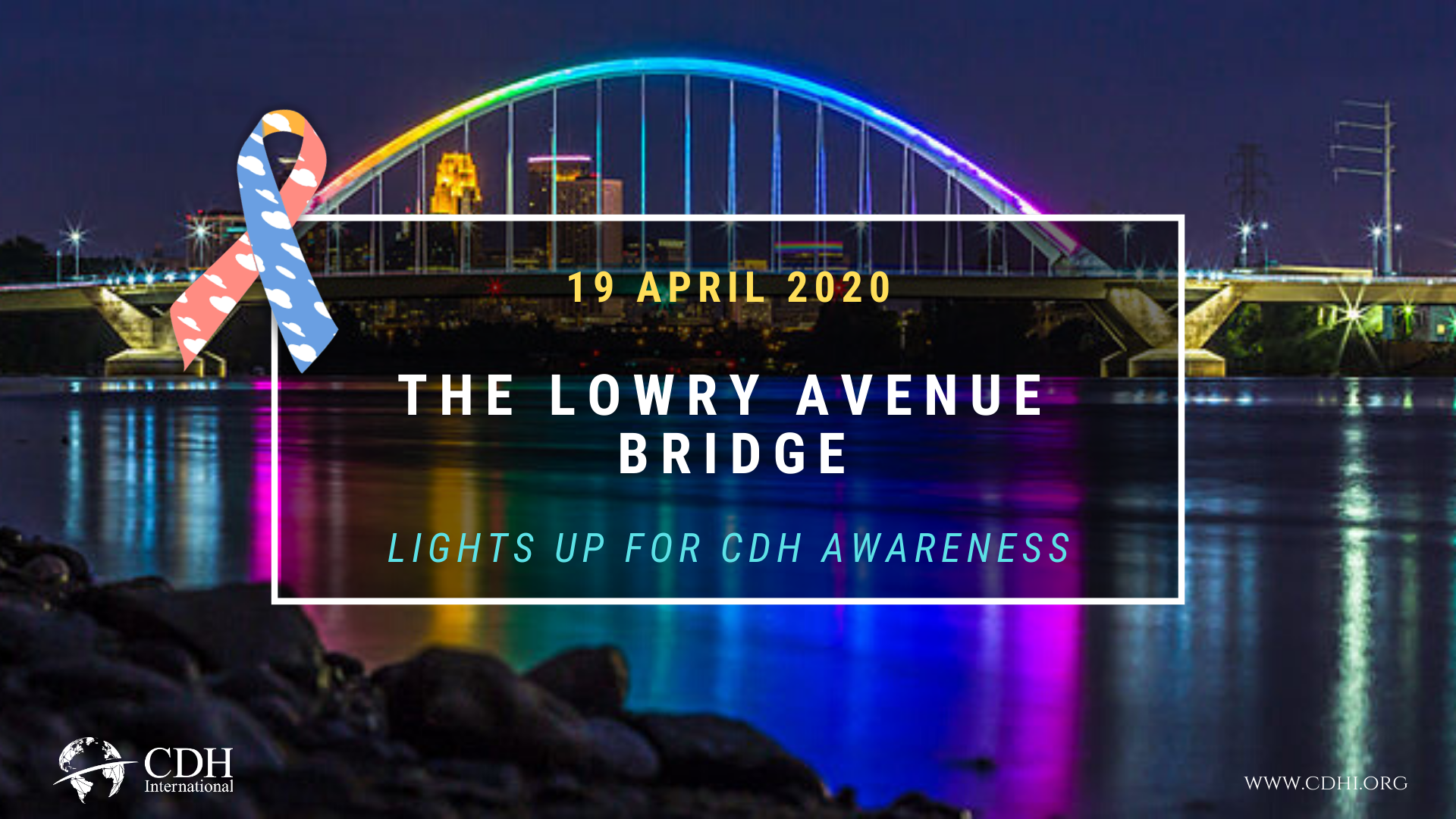 St. Anthony Falls Bridge Lights Up For CDH Awareness