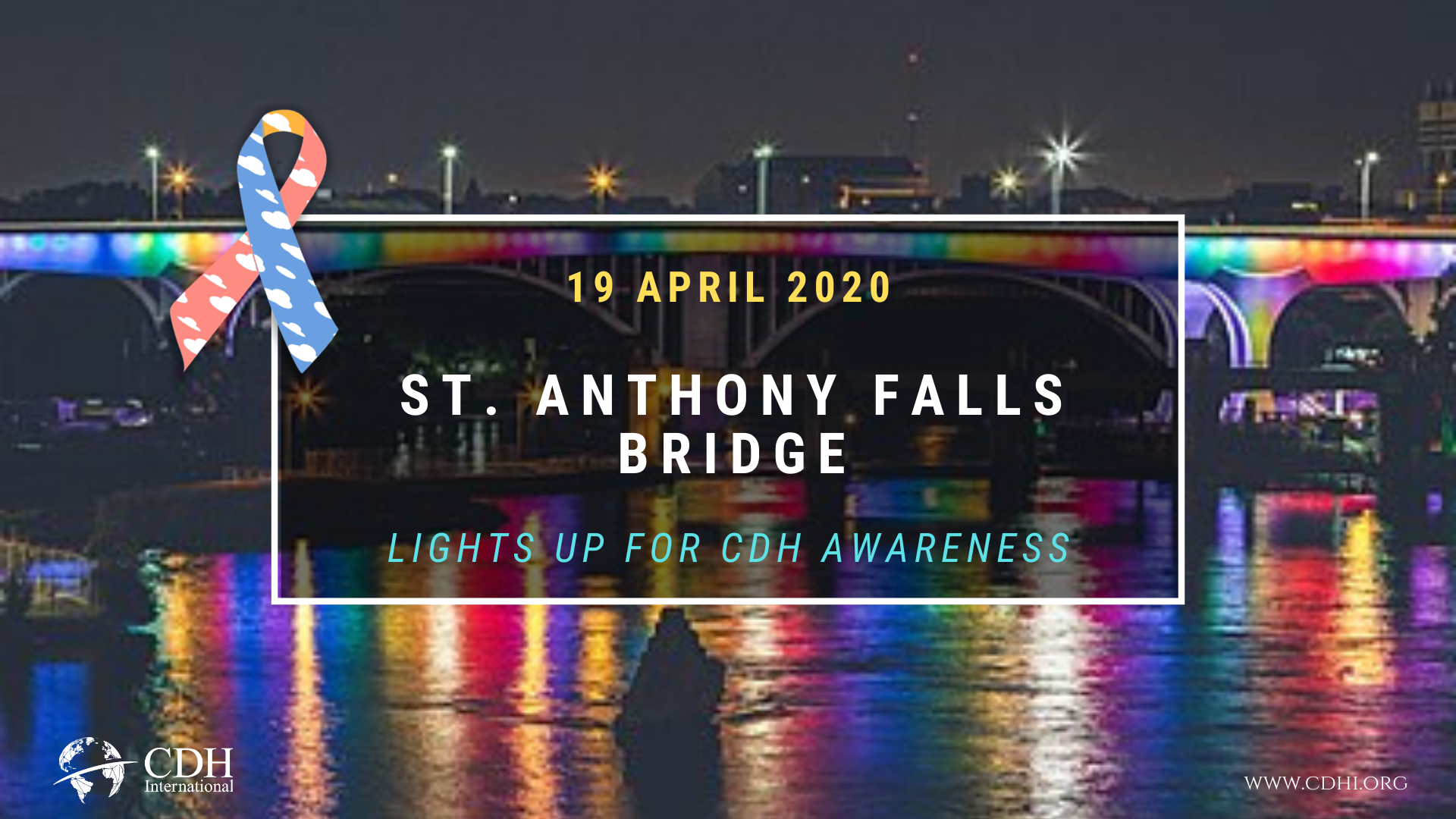The Lowry Avenue Bridge Lights Up For CDH Awareness