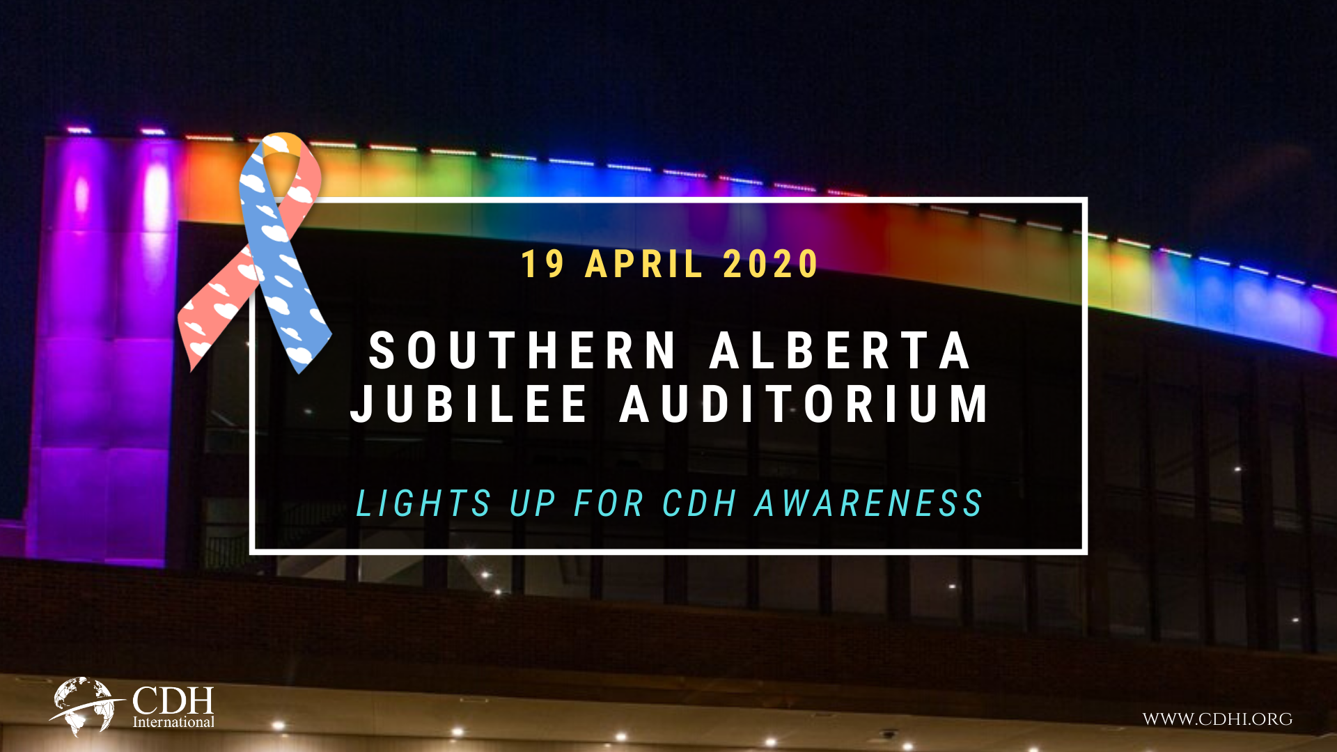 Alberta Legislative Building Lights Up For CDH Awareness