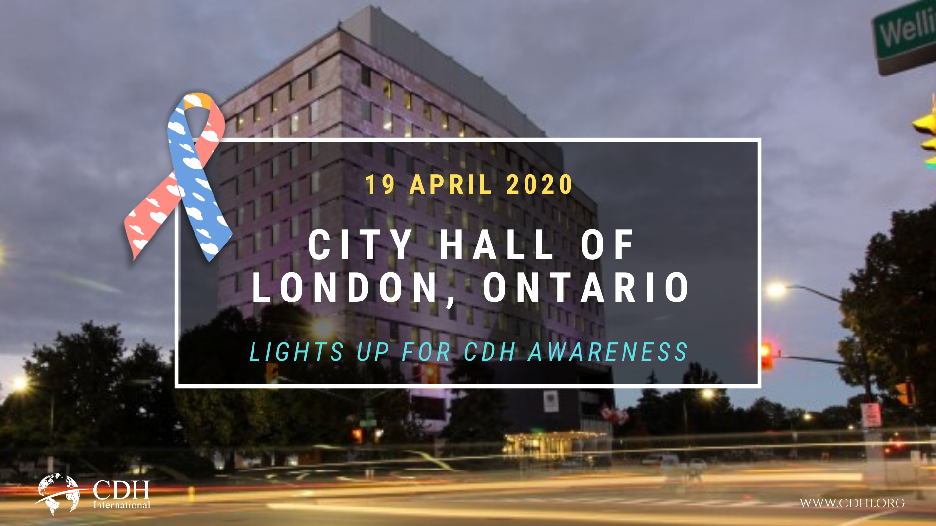 Toronto City Hall Lights Up For CDH Awareness