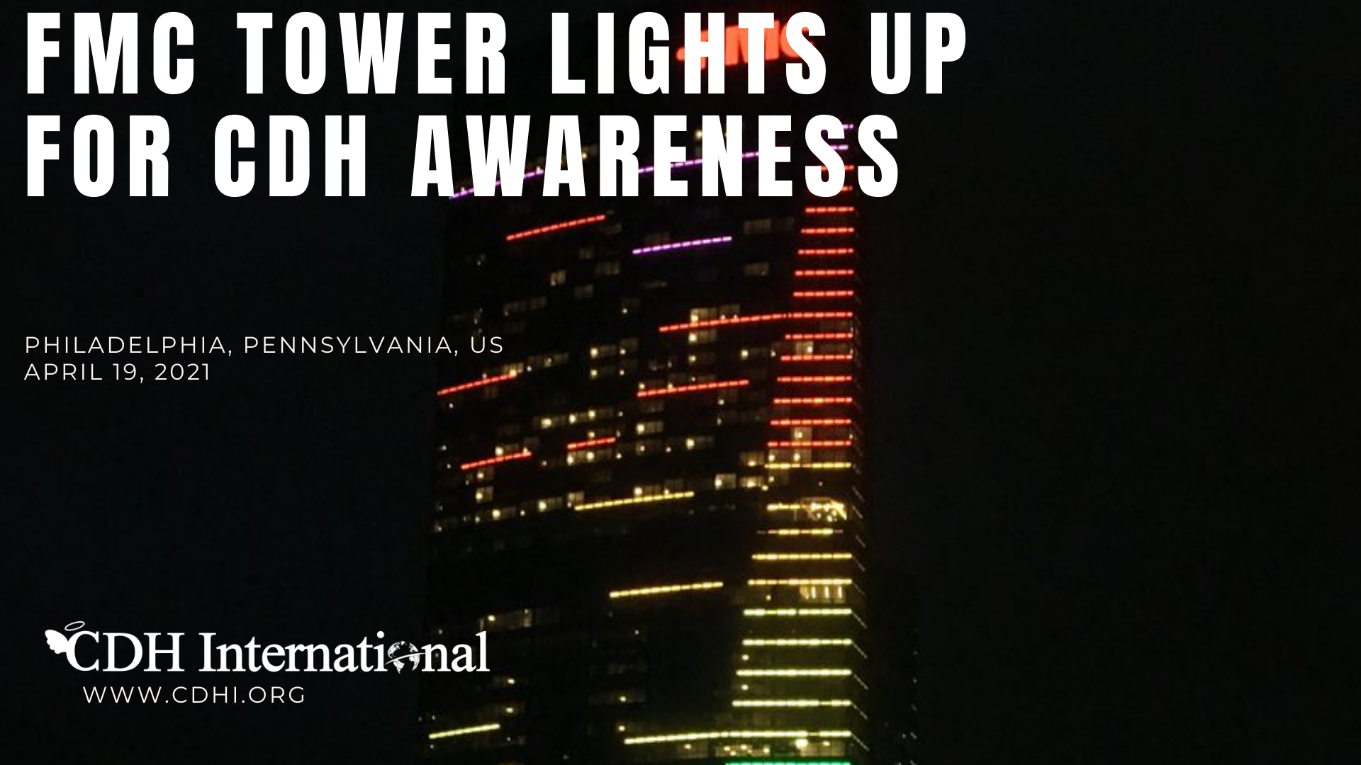 Union Street Railroad Bridge Lights Up For CDH Awareness