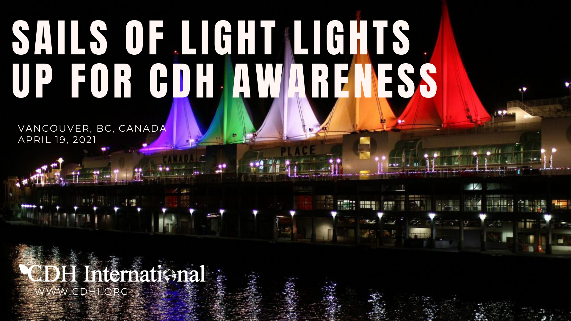 The Civic Plaza Lights Up For CDH Awareness