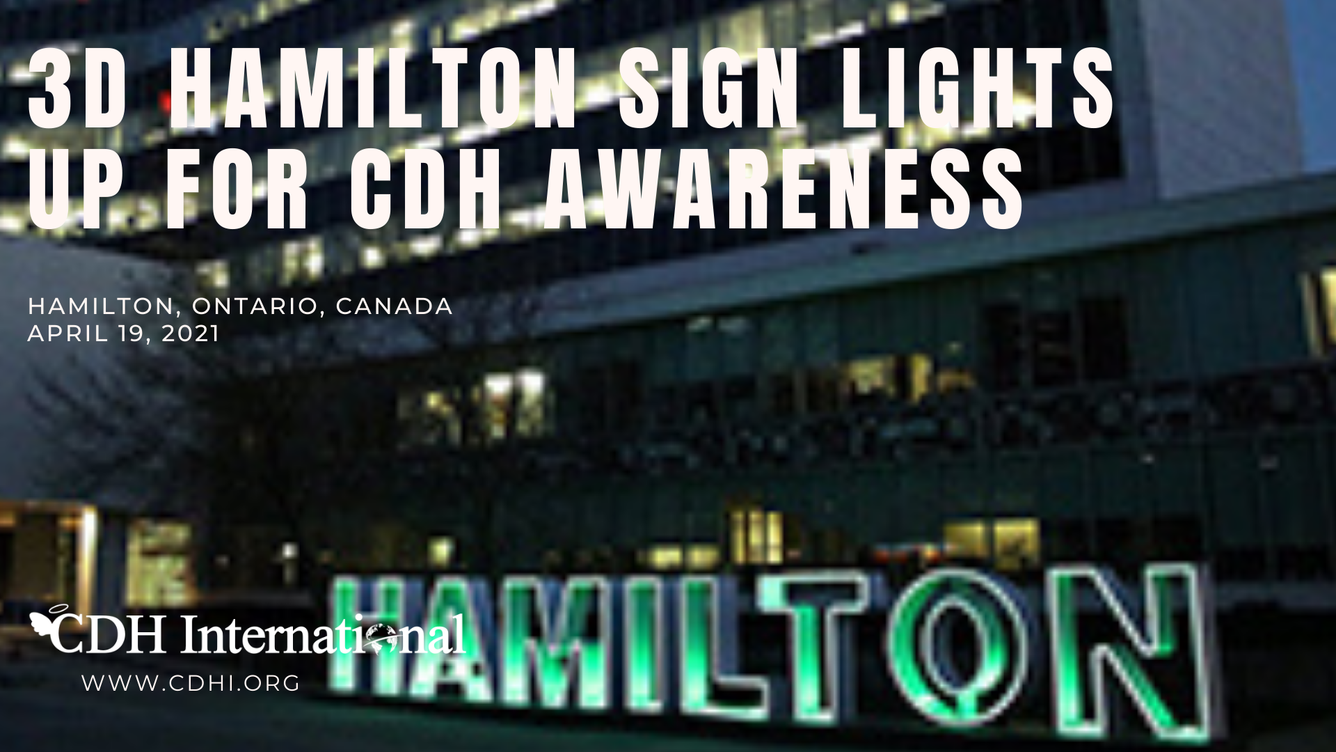 The Brant Street Pier and Beacon Lights Up for CDH Awareness