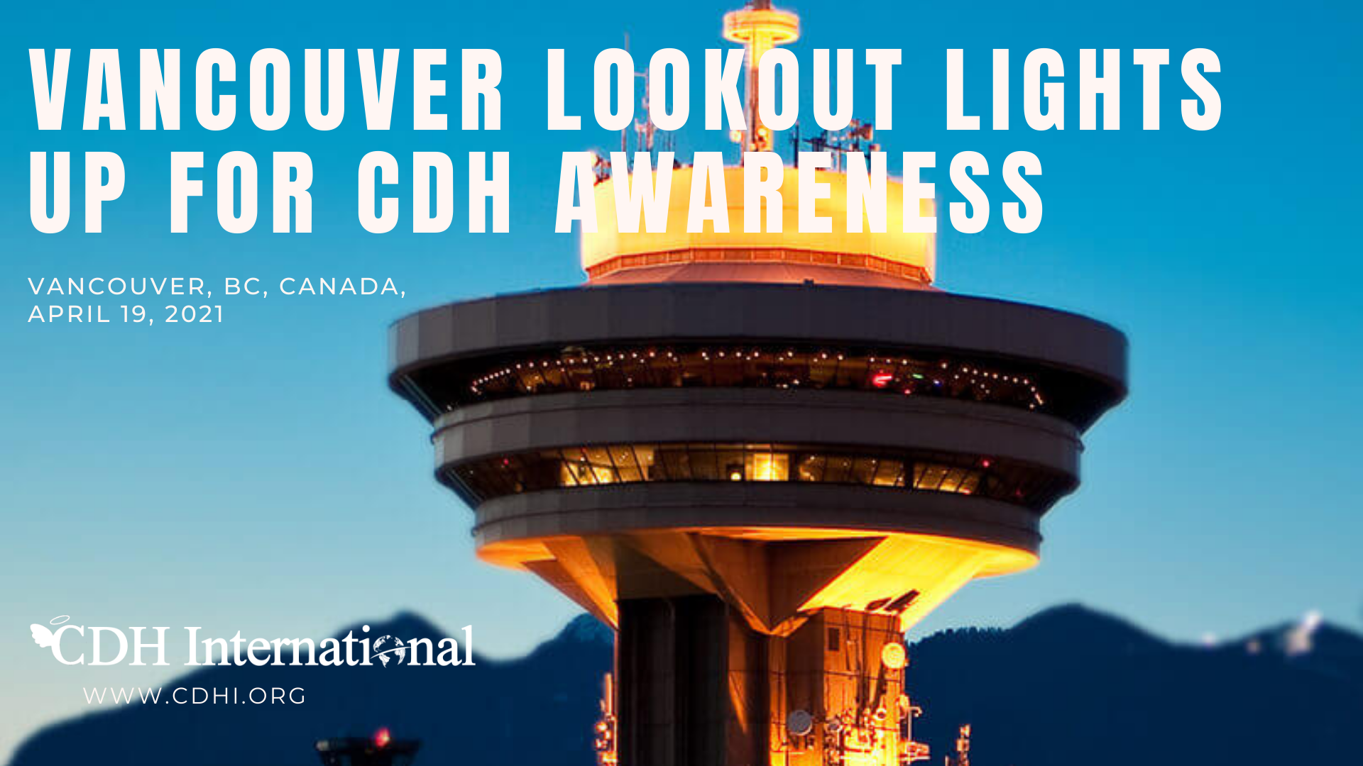 The Lafarge Lake Lights Up For CDH Awareness
