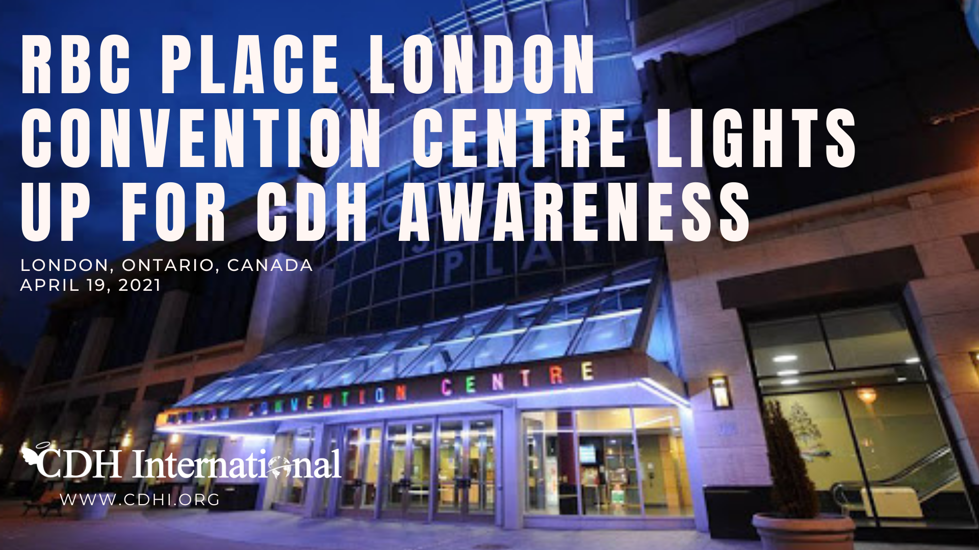 The 3D Hamilton Sign Lights Up for CDH Awareness