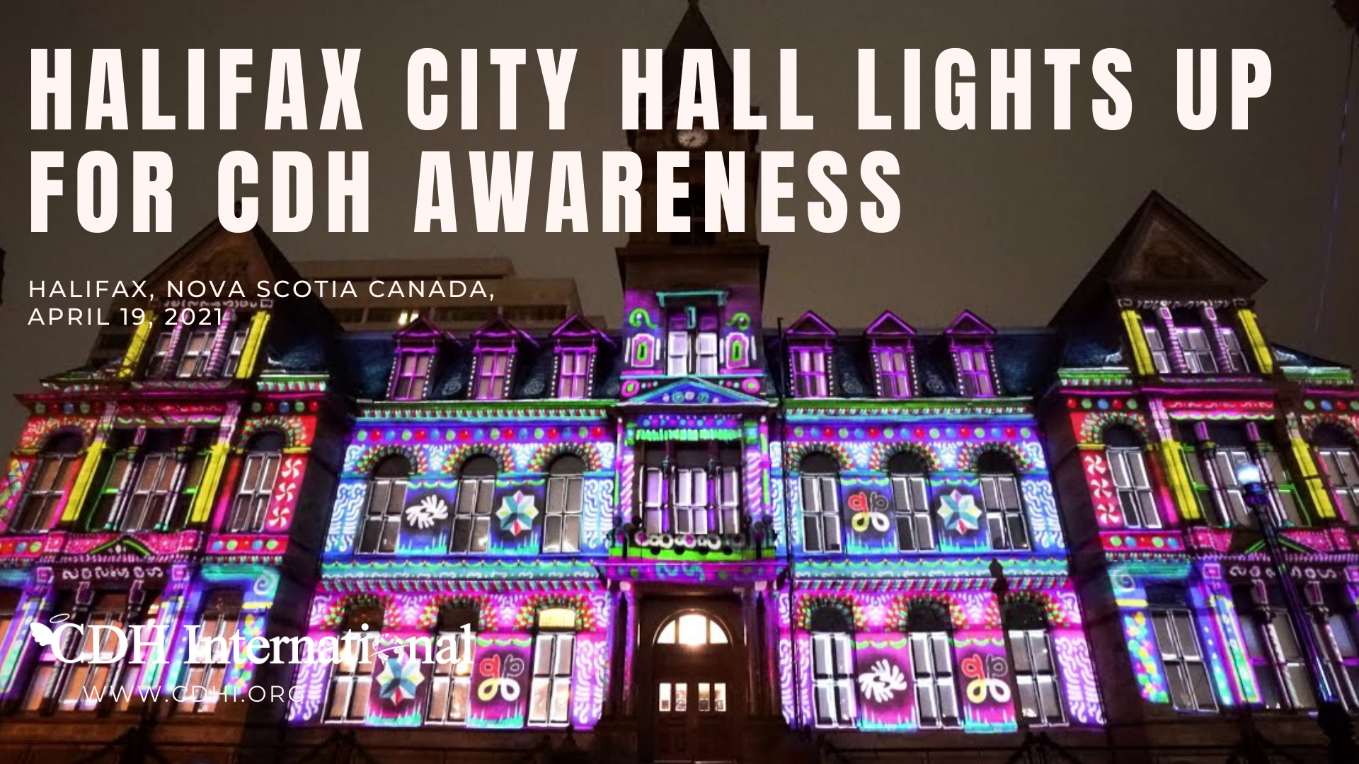 Regina City Hall Lights Up For CDH Awareness
