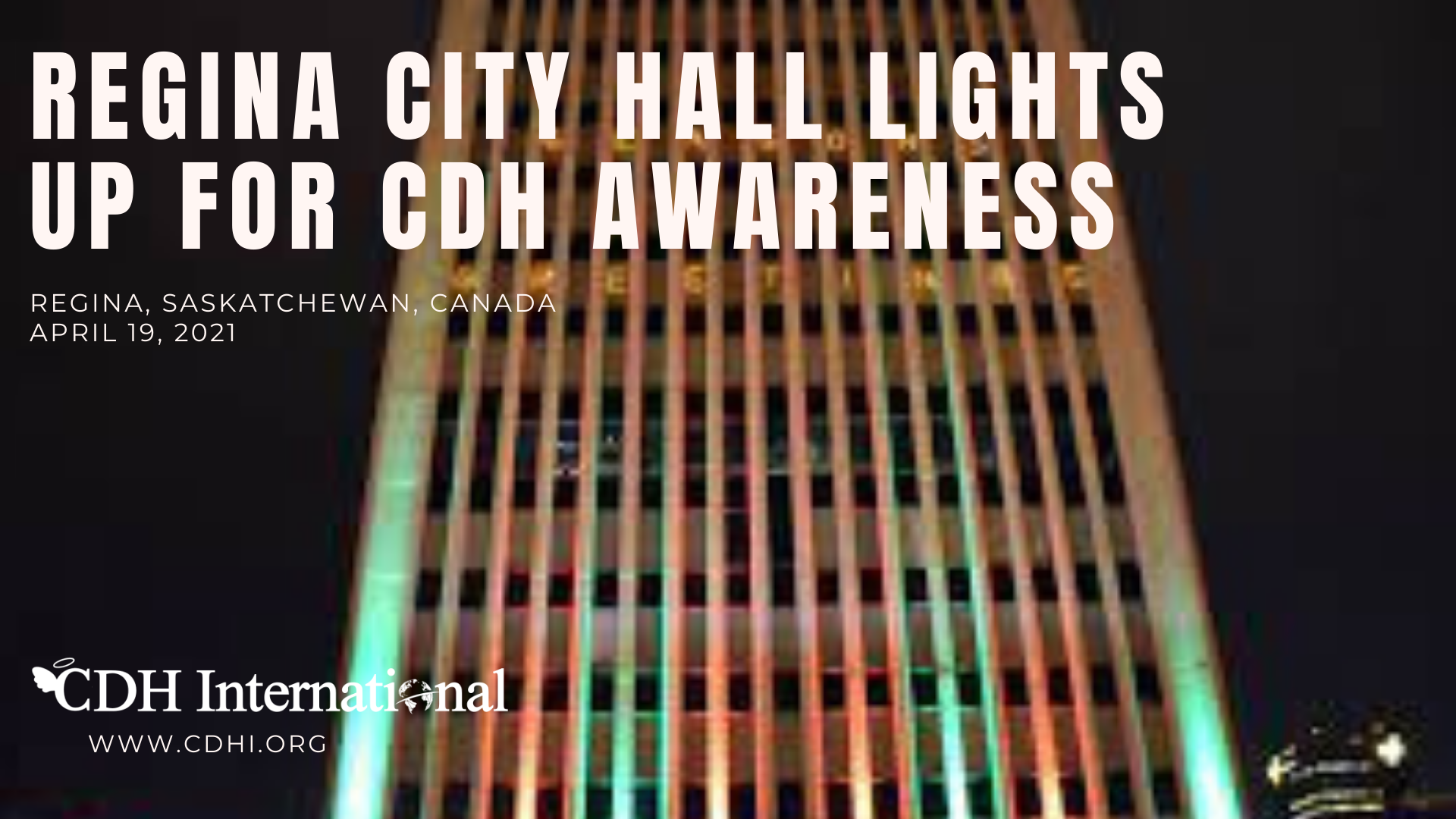 Halifax City Hall Lights Up For CDH Awareness