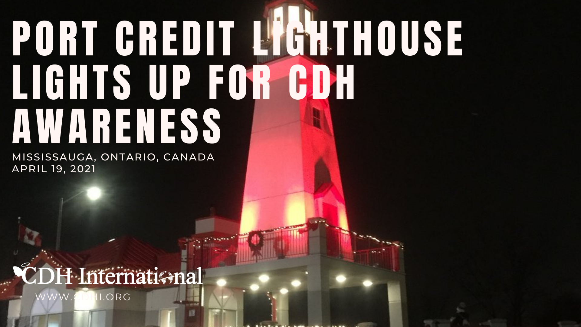 The Pedestrian Bridge Lights Up for CDH Awareness