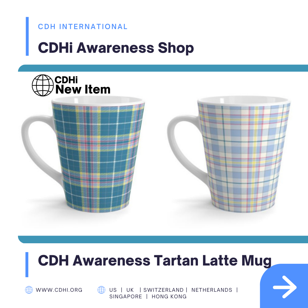 Official CDH Awareness Dress Tartan Mug – NEW UK Shop Item