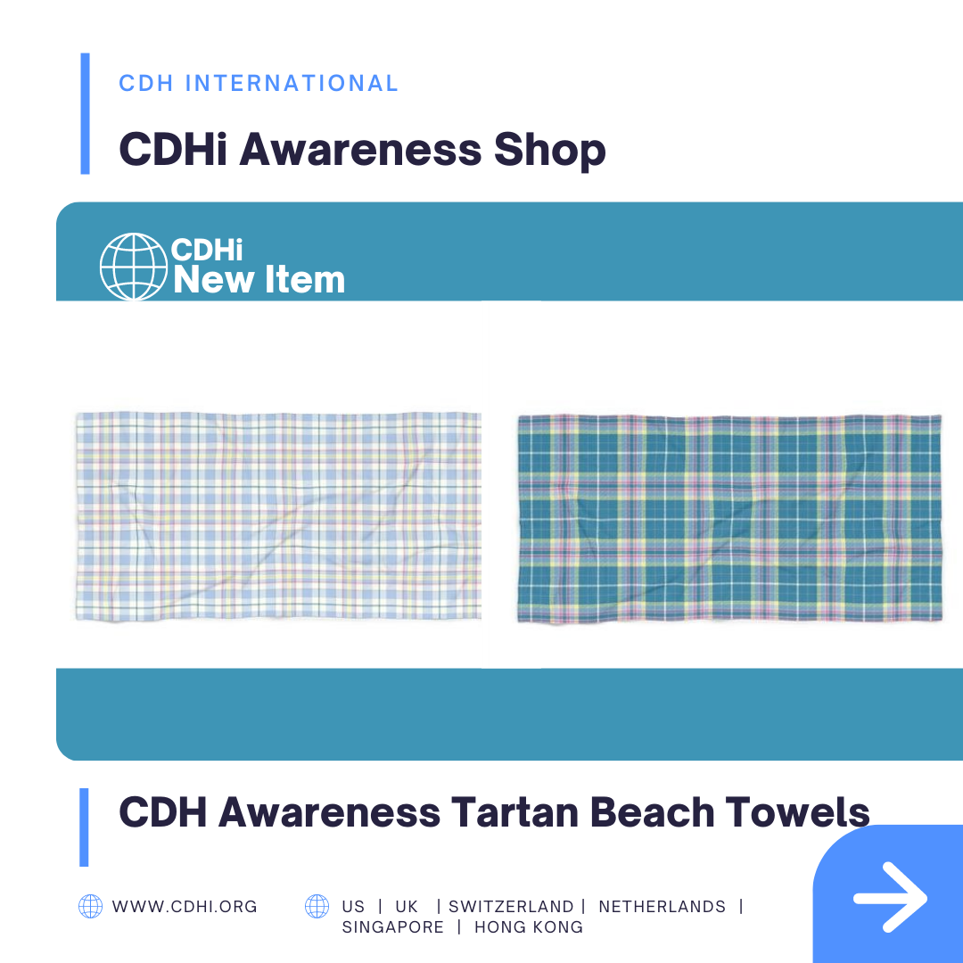 Official CDH Awareness Tartan Polycotton Towels – NEW Shop Item