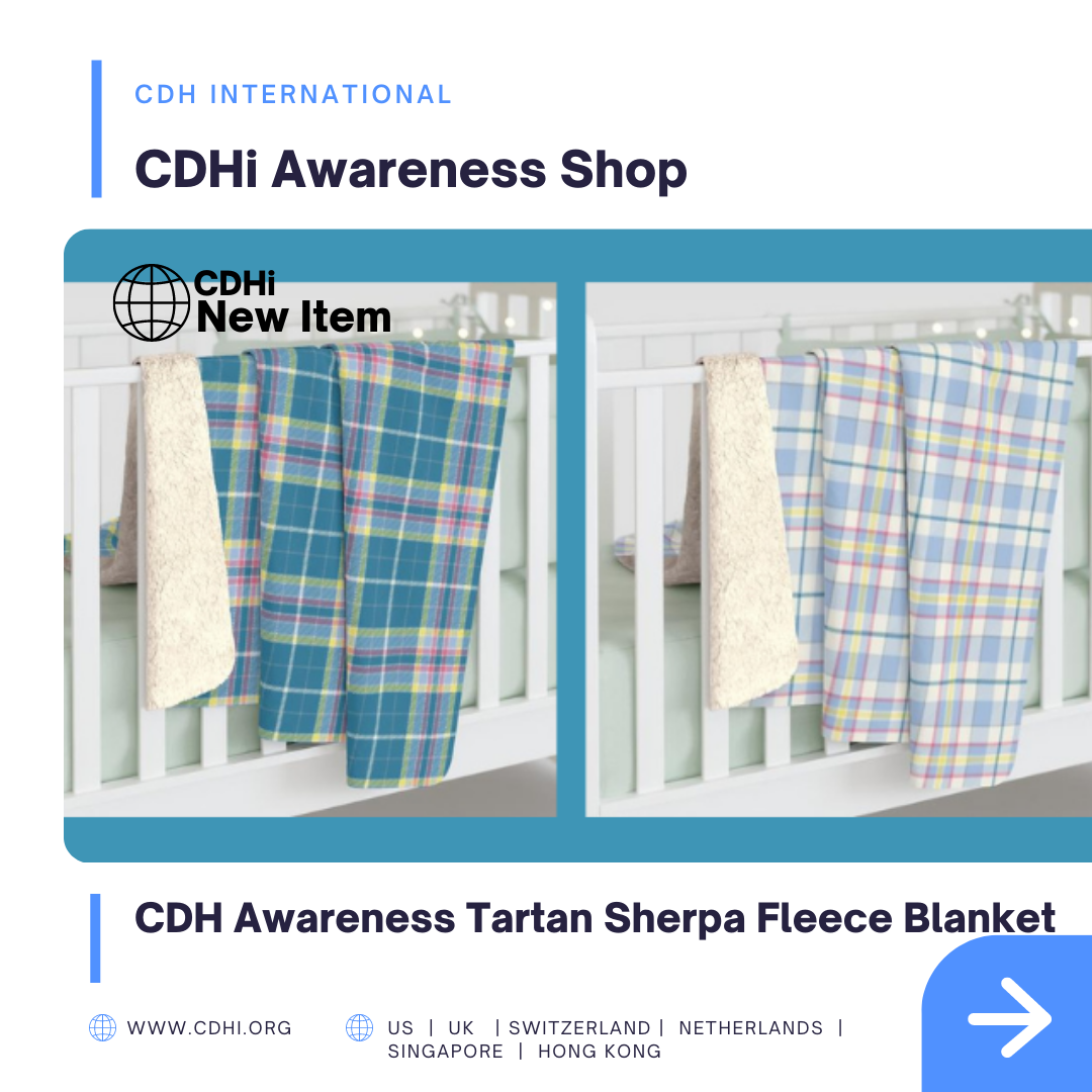 CDH Awareness Tartan Velveteen Plush Blanket – NEW Shop Item