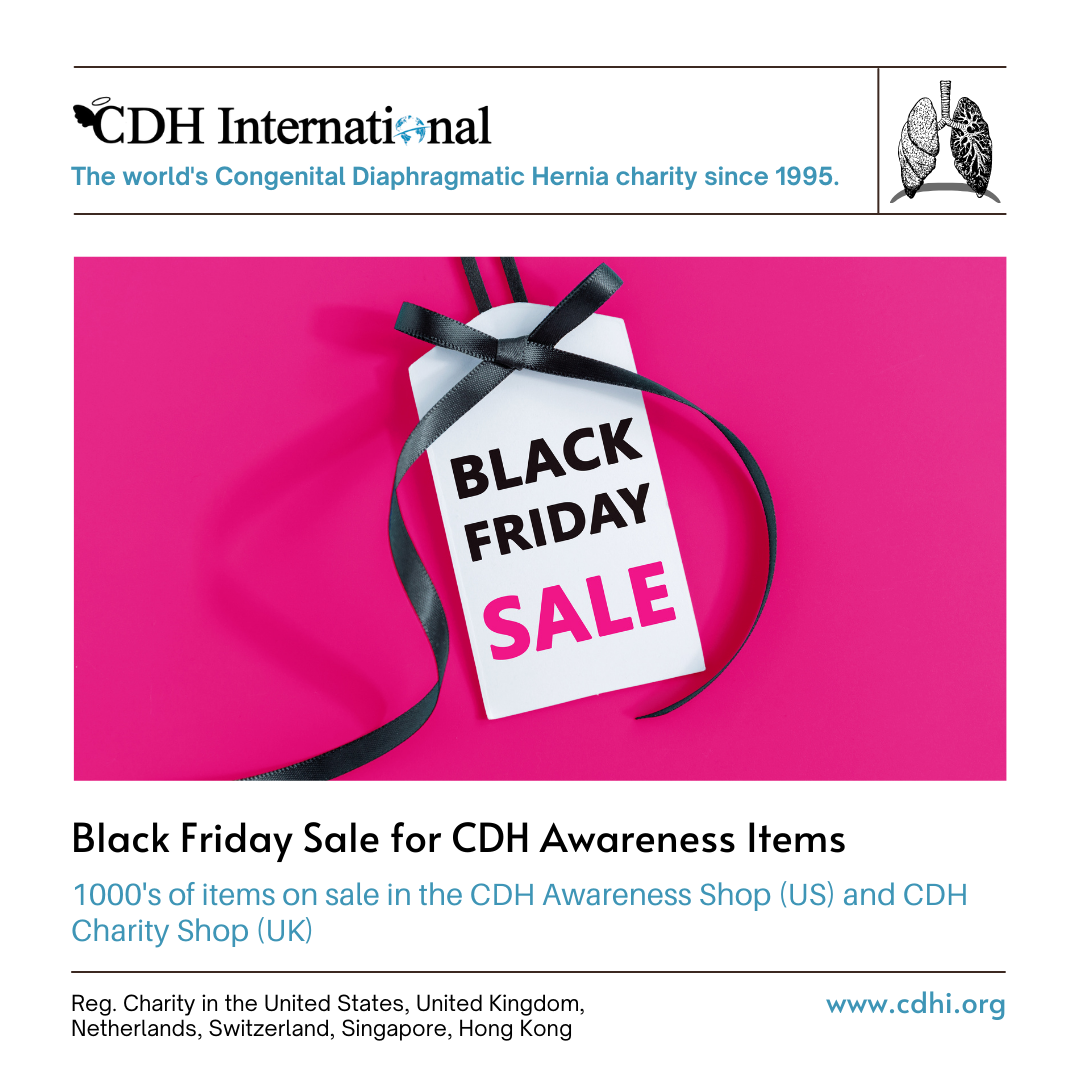 Cyber Monday Sales at the CDH Awareness Shop (US) and CDH Charity Shop (UK)
