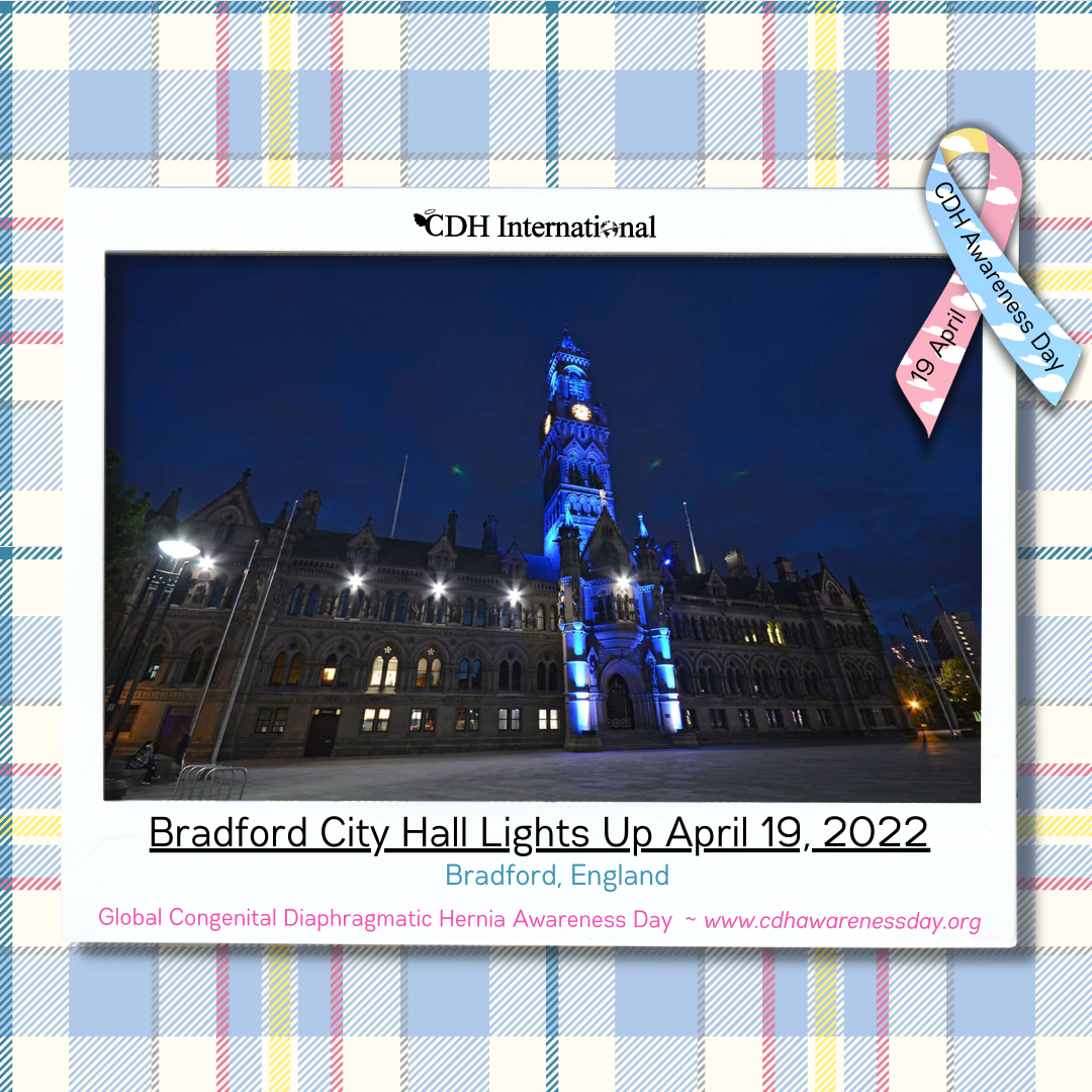 The Banbridge Civic Building Lights Up For CDH Awareness