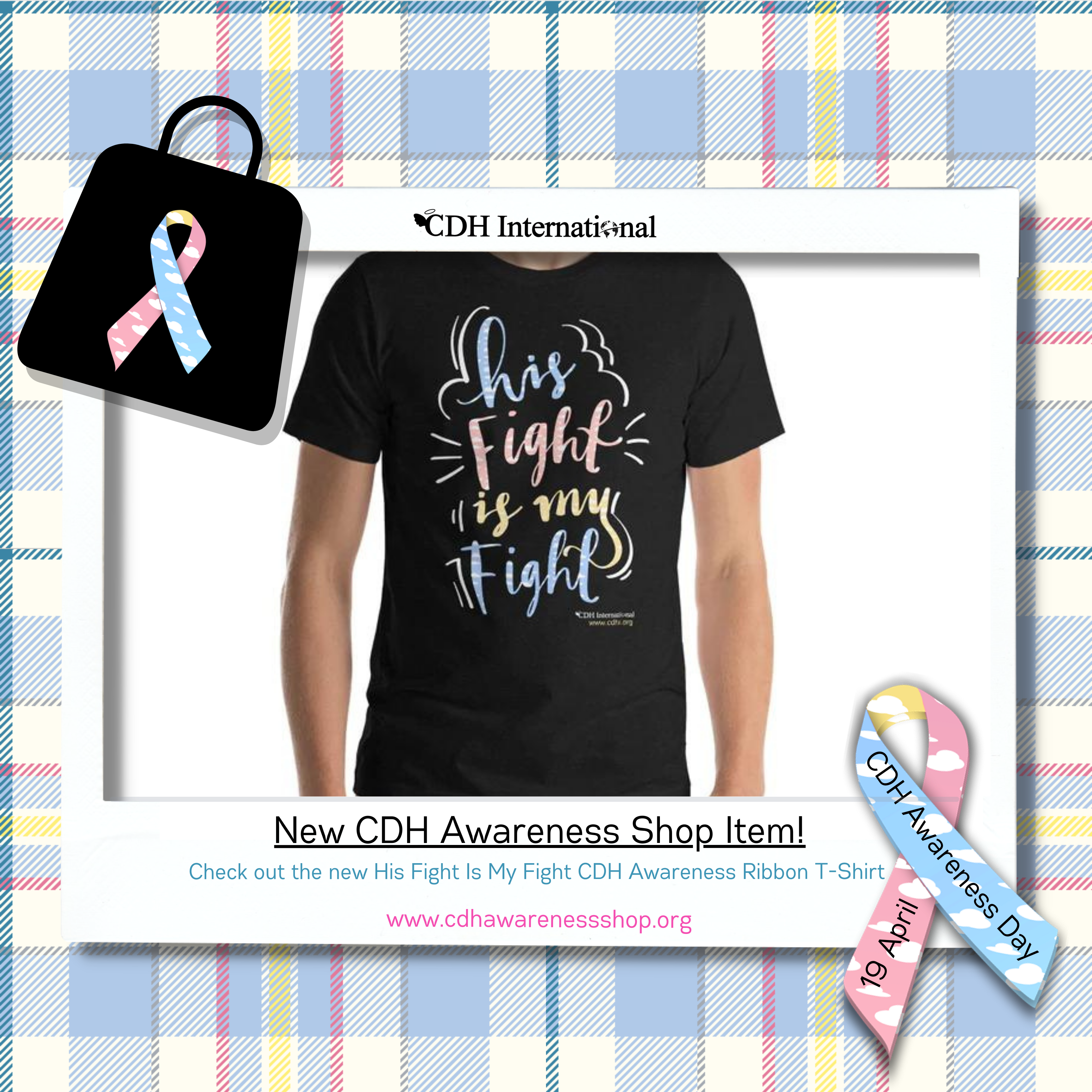 Her Fight Is My Fight CDH Awareness Ribbon T-Shirt – NEW Shop Item