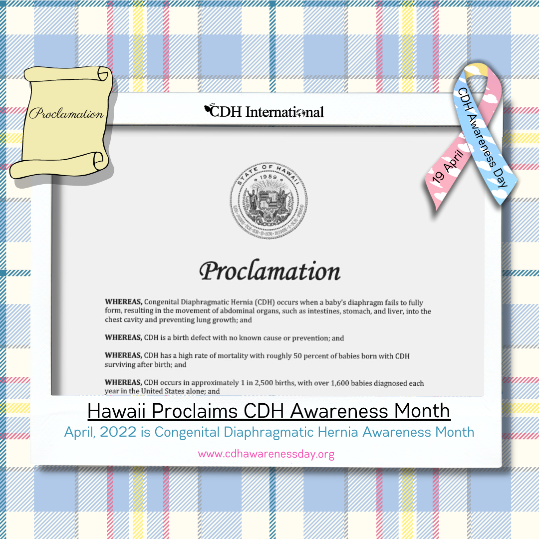 Virginia Proclaims April CDH Awareness Month