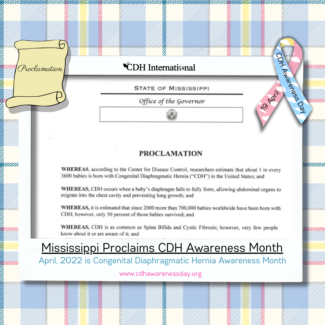 Georgia Proclaims April CDH Awareness Month