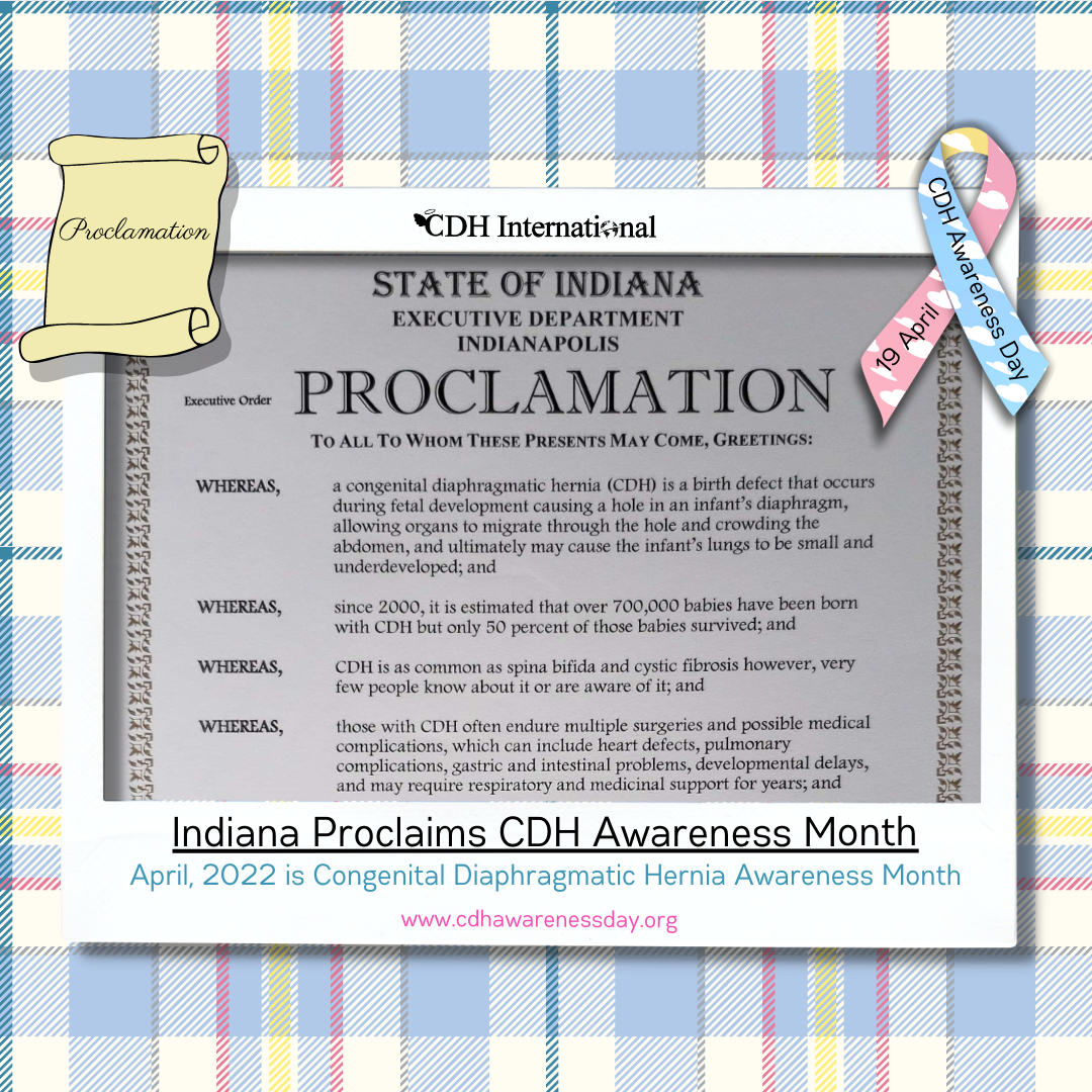 South Dakota Proclaims April CDH Awareness Month