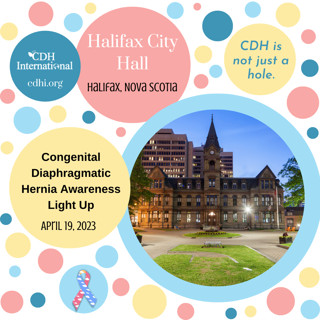 The Lethbridge City Hall Lights Up For CDH Awareness