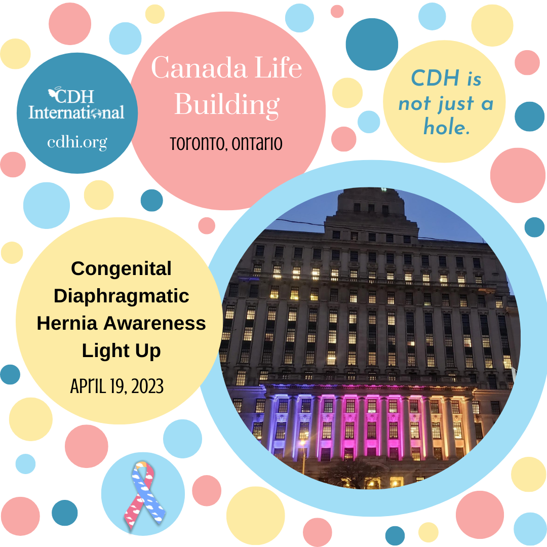 The City Hall of London Lights Up For CDH Awareness