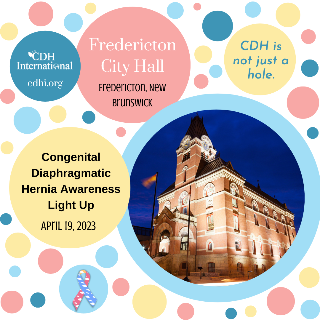 Charlottetown City Hall Lights Up For CDH Awareness