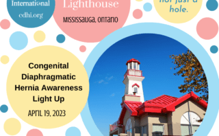 The Millennium Sundial Lights Up For CDH Awareness