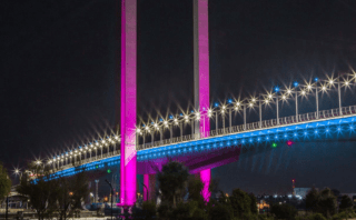 The Fitzsimmons Creek Bridge Lights Up For CDH Awareness